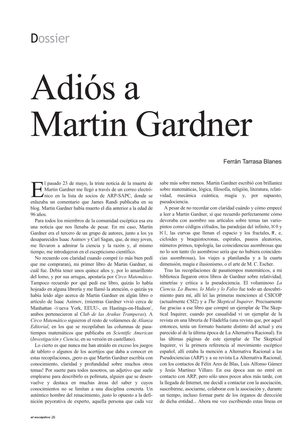 Dossier: Martin Gardner