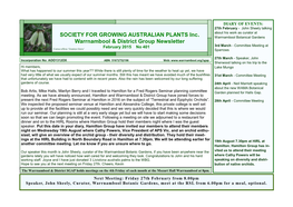 SOCIETY for GROWING AUSTRALIAN PLANTS Inc