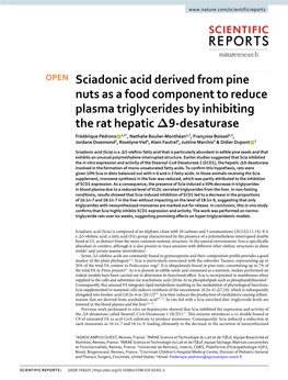 Sciadonic Acid Derived from Pine Nuts As a Food Component to Reduce