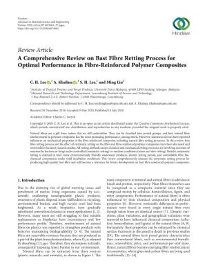 A Comprehensive Review on Bast Fibre Retting Process for Optimal Performance in Fibre-Reinforced Polymer Composites