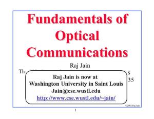 Fundamentals of Optical Communications