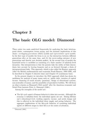 Chapter 3 the Basic OLG Model: Diamond