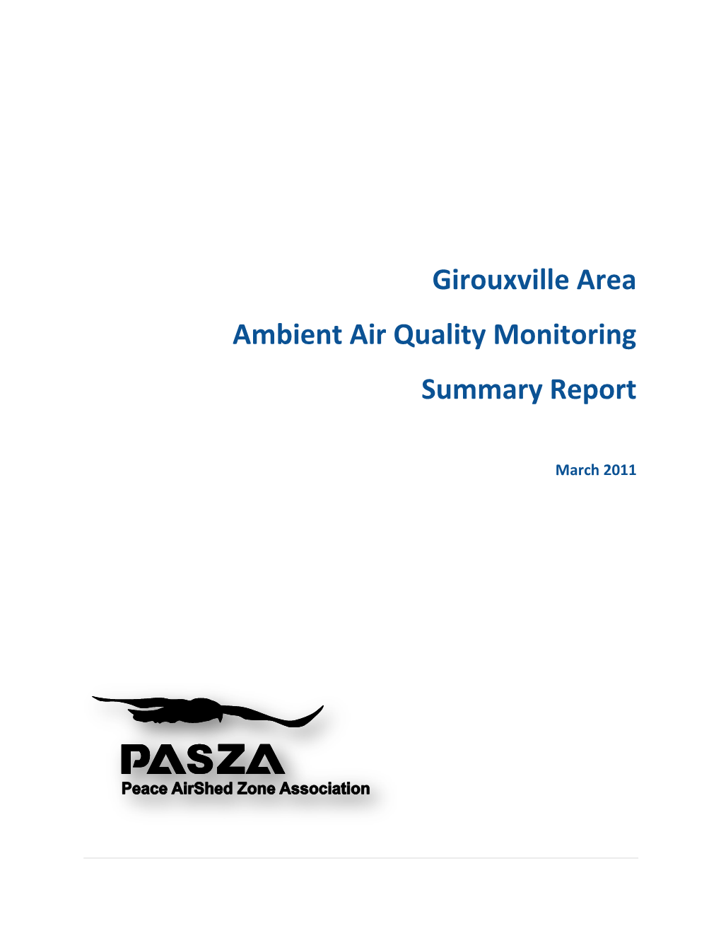 Girouxville Area Ambient Air Quality Monitoring Summary Report