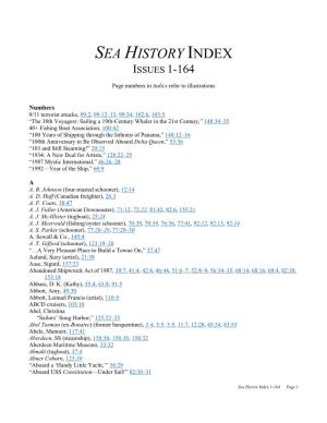 Sea History Index Issues 1-164