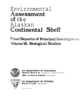 Environmental .Assessment Alaskan Ontinental Shelf