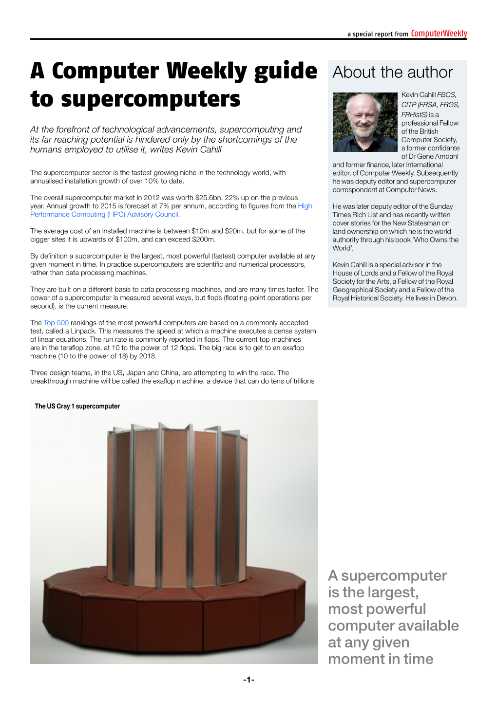 A Computer Weekly Guide to Supercomputers