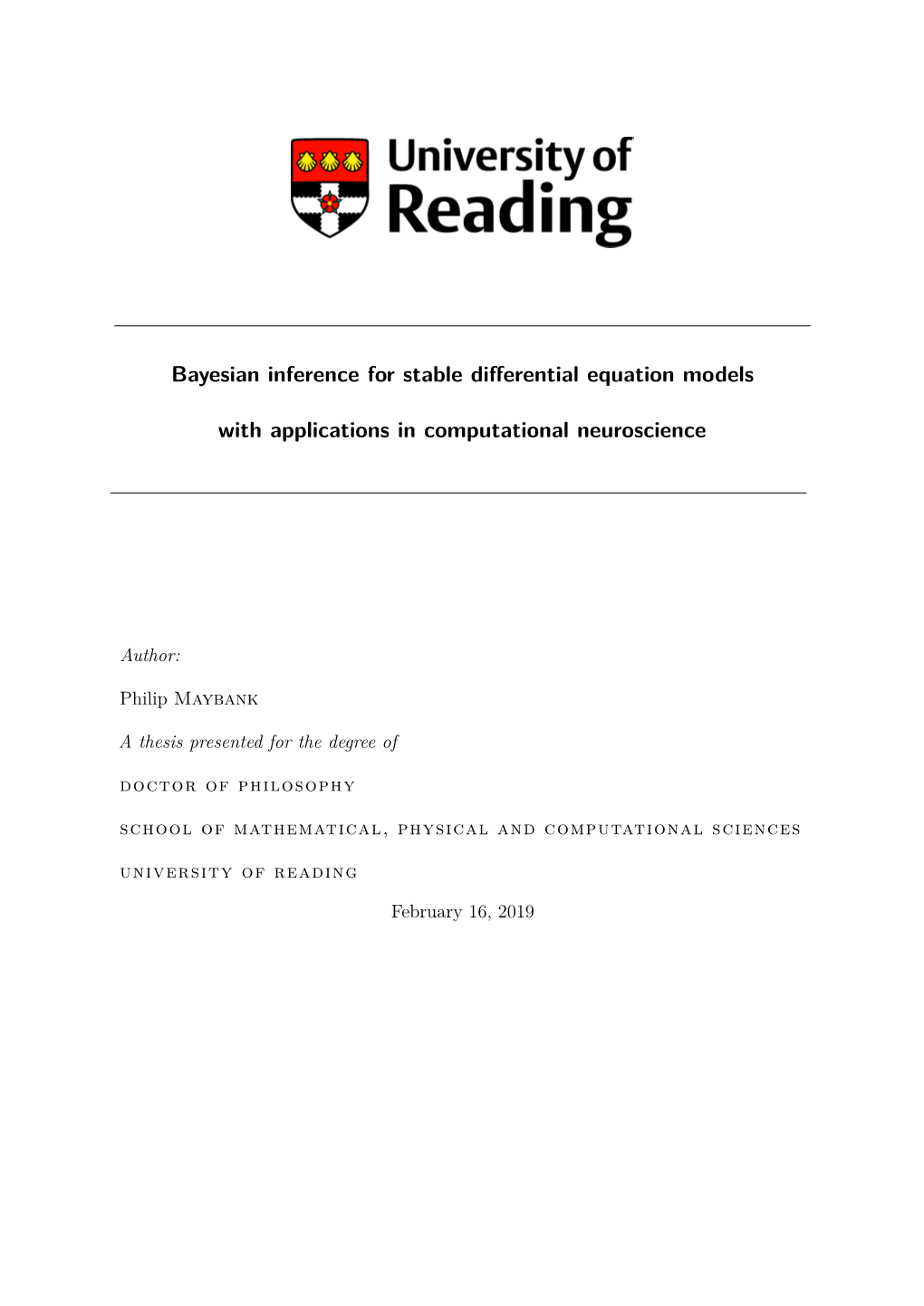 Bayesian Inference for Stable Differential Equation Models With