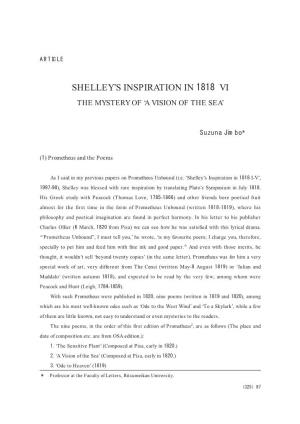 Shelley's Inspiration in 1818 Vi