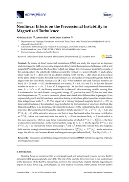 Nonlinear Effects on the Precessional Instability in Magnetized Turbulence