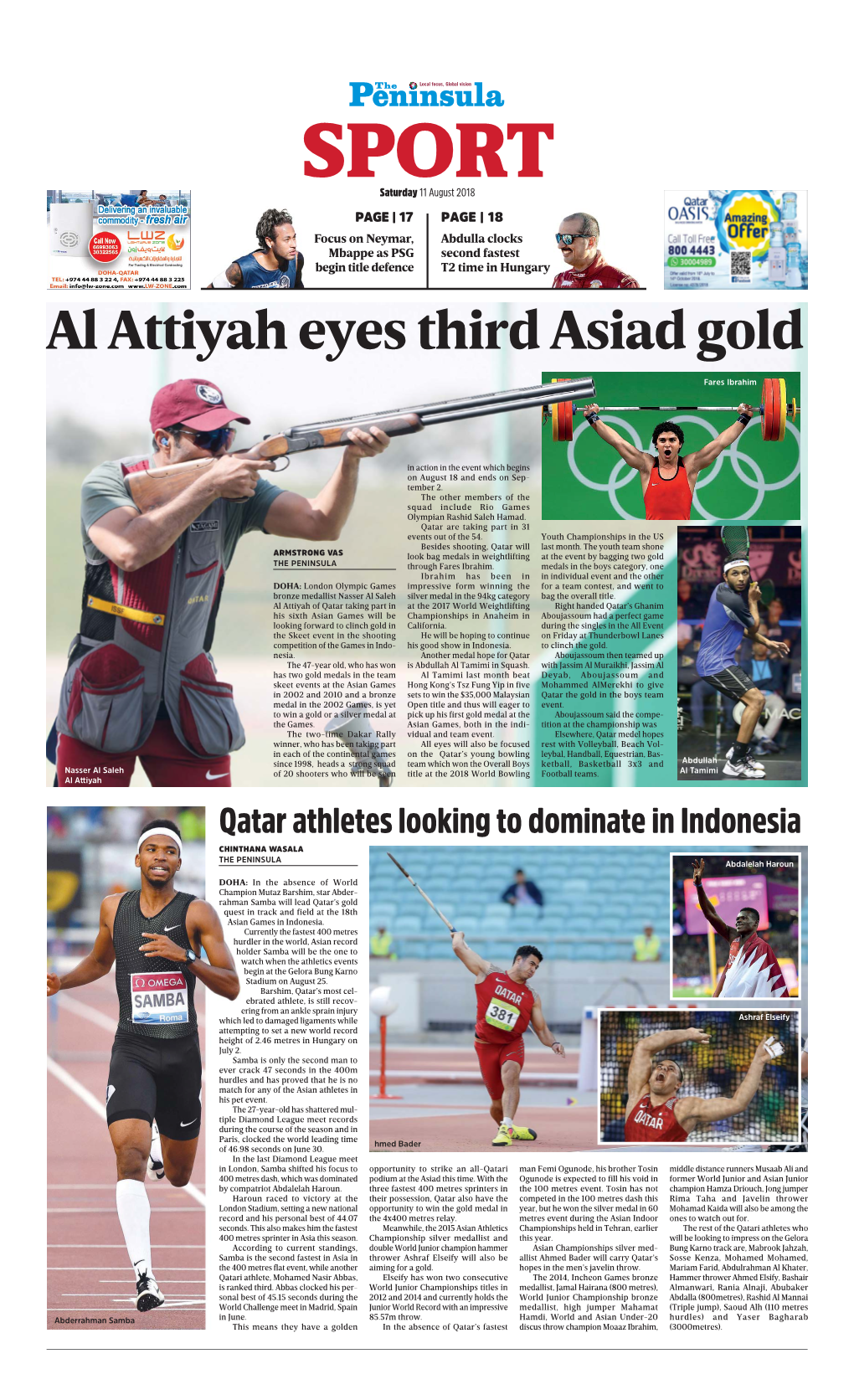 Al Attiyah Eyes Third Asiad Gold