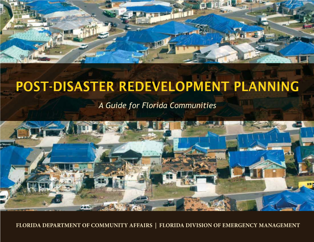 Post-Disaster Redevelopment Planning