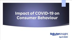 Impact of COVID-19 on Consumer Behaviour