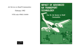 Air Service to Small Communities (February 1982)