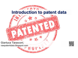 Introduction to Patent Data