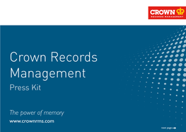 Crown Records Management Press Kit