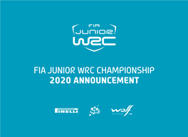 Fia Junior Wrc Championship 2020 Announcement 2