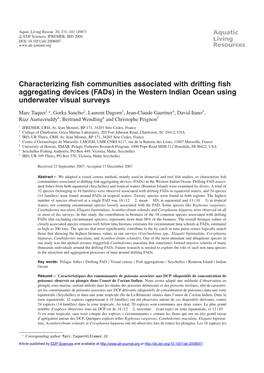 Characterizing Fish Communities Associated with Drifting Fish