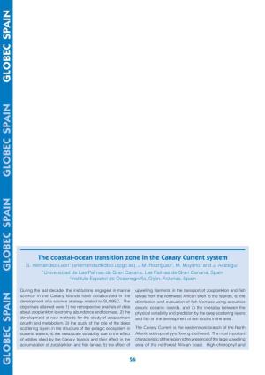 The Coastal-Ocean Transition Zone in the Canary Current System S Hernández-León1(Shernandez@Dbio.Ulpgc.Es), J.M