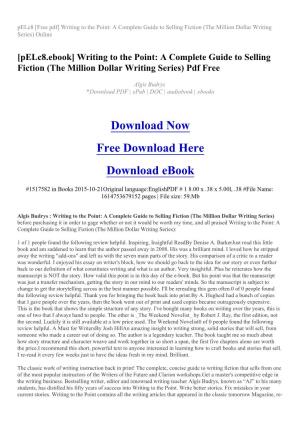 A Complete Guide to Selling Fiction (The Million Dollar Writing Series) Online