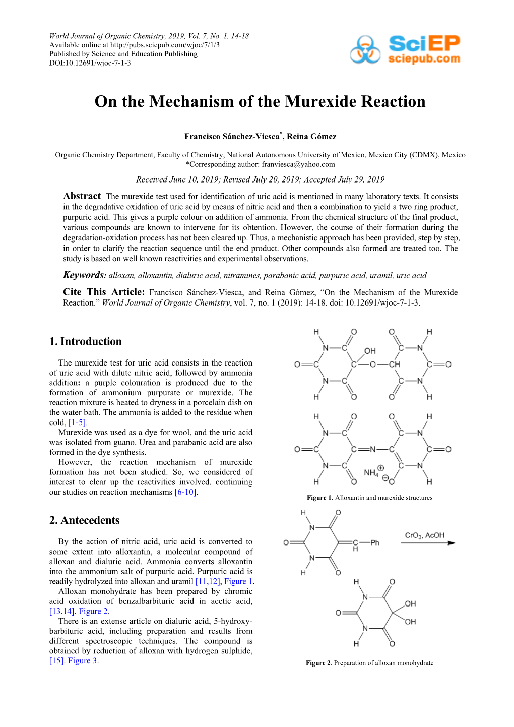 On the Mechanism of the Murexide Reaction