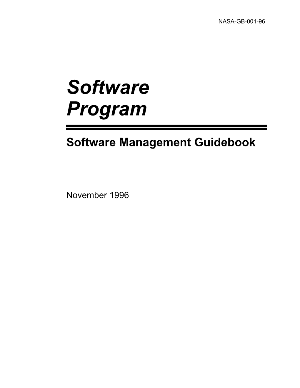 Software Management Guidebook