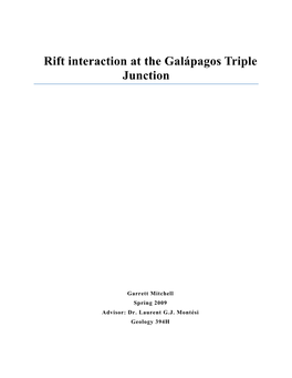 Rift Interaction at the Galápagos Triple Junction