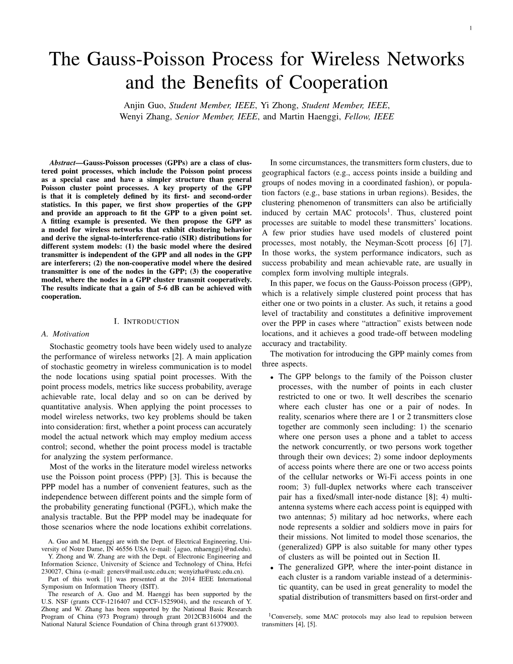 The Gauss-Poisson Process for Wireless Networks and the Benefits