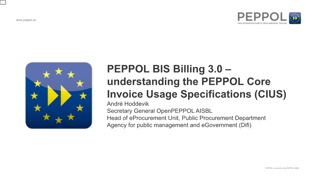 PEPPOL BIS Billing
