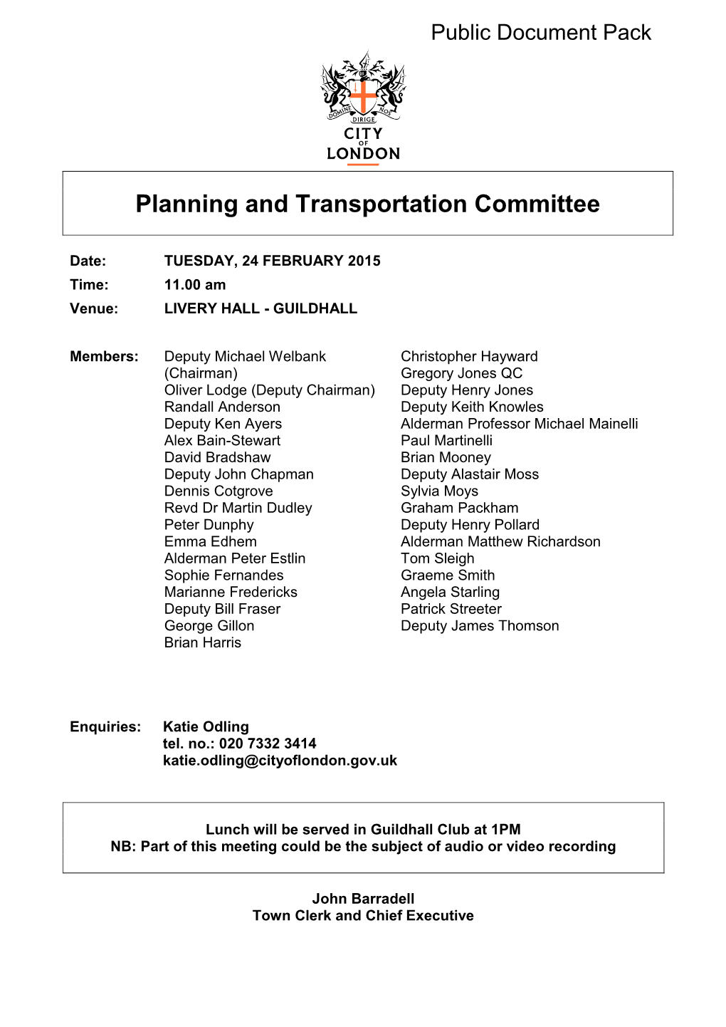 Agenda Document for Planning and Transportation Committee, 24/02