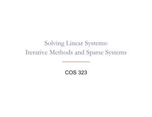 Solving Linear Systems: Iterative Methods and Sparse Systems