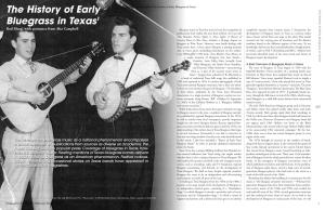 The History of Early Bluegrass in Texas the History of Early Texas in Bluegrass Early of History the Bluegrass in Texas1