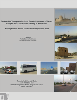 Sustainable Transportation in Al-Buraimi, Oman