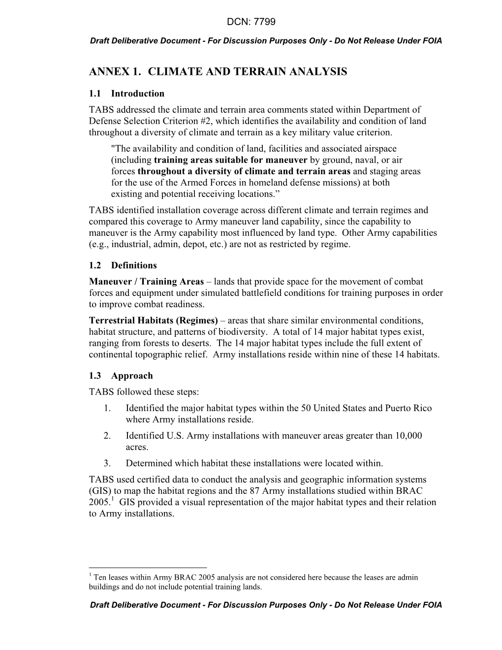 Annex 1. Climate and Terrain Analysis