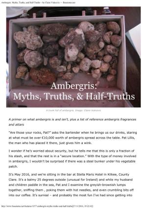Ambergris: Myths, Truths, and Half-Truths ~ by Claire Vukcevic — Basenotes.Net