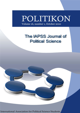 POLITIKON the IAPSS Journal of Political Science ISSN 1583-3984