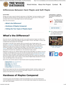 Differences Between Hard Maple and Soft Maple | the Wood Database
