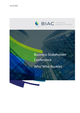 Business Stakeholder Conference Who'who Booklet