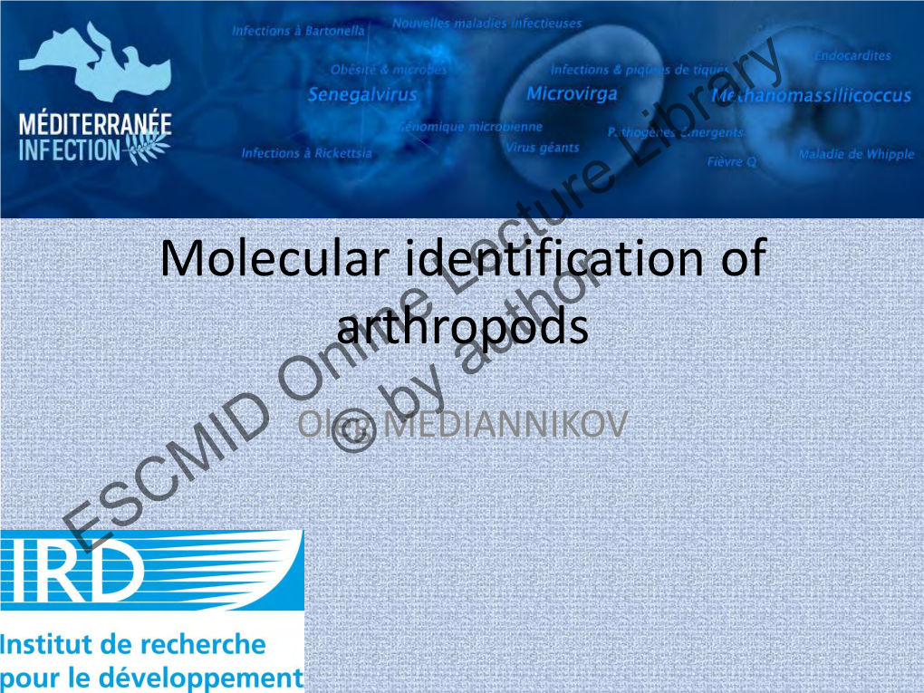 Molecular Identification of Arthropods