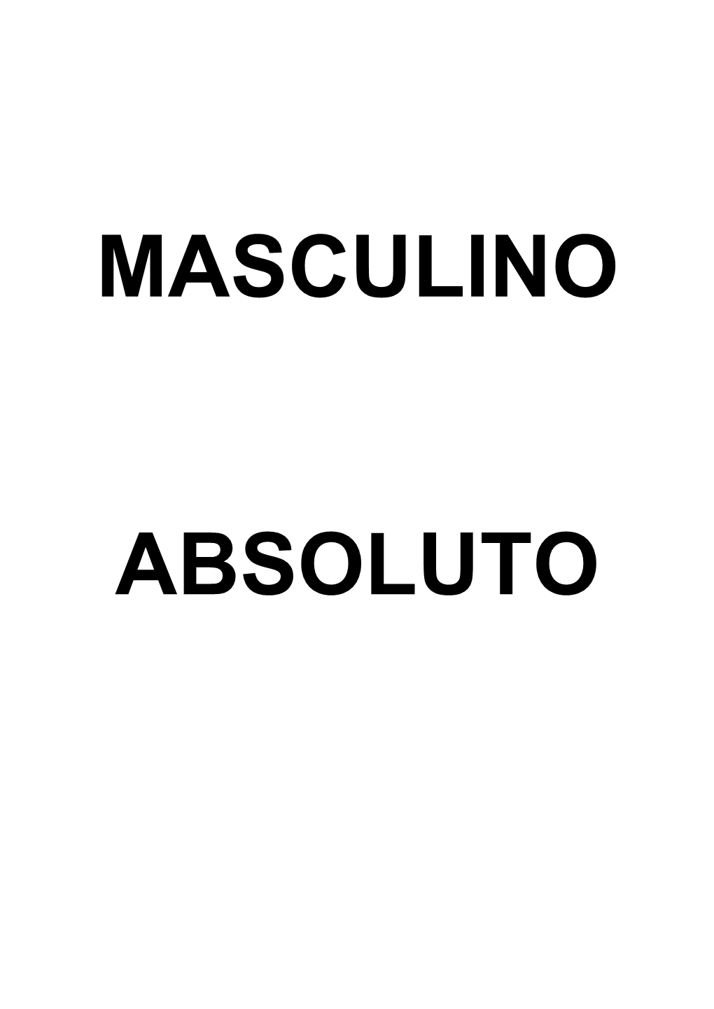 Masculino Absoluto