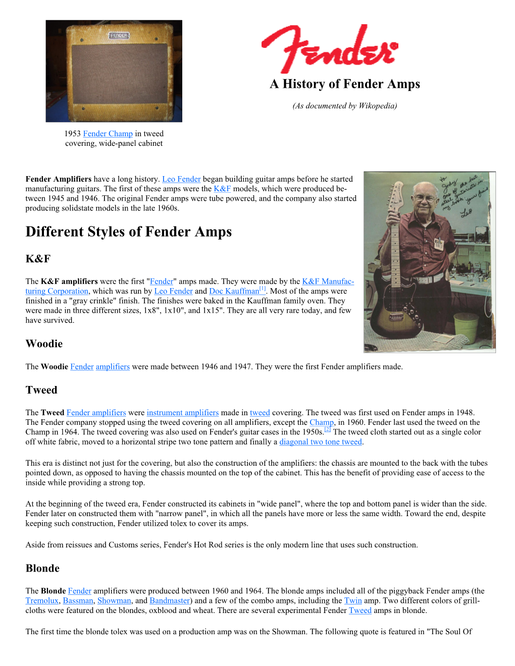 Fender Amp History-Wikopedia.Pub