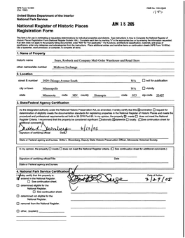 National Register of Historic Places Registration Form