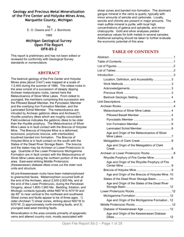 Abstract Table of Contents