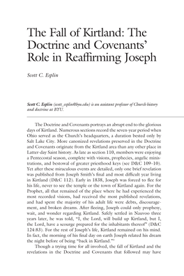 The Doctrine and Covenants' Role in Reaffirming Joseph