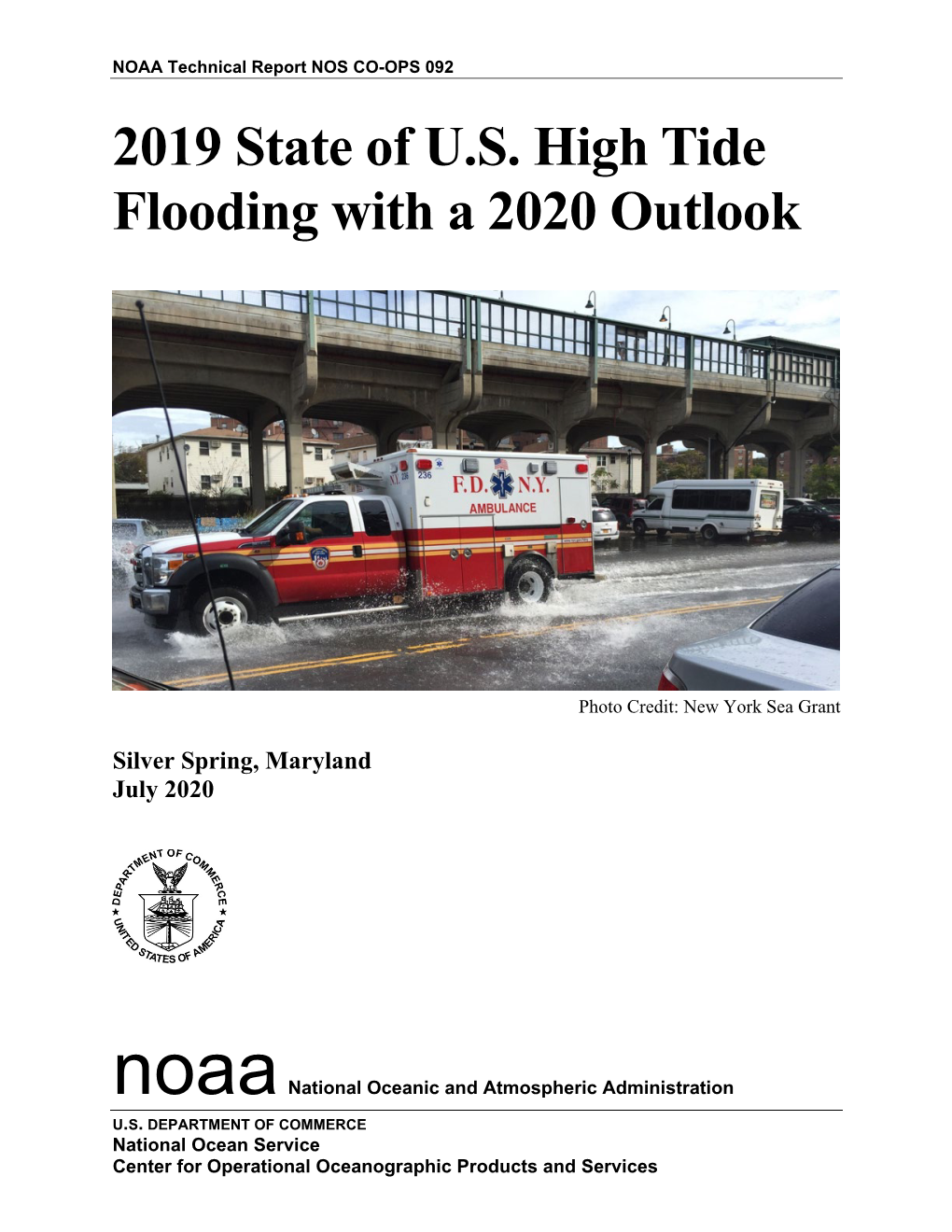 2019 State of U.S. High Tide Flooding with a 2020 Outlook