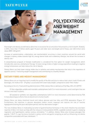 Polydextrose and Weight Management