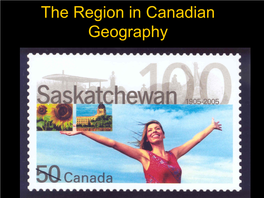 The Region in Canadian Geography Reading
