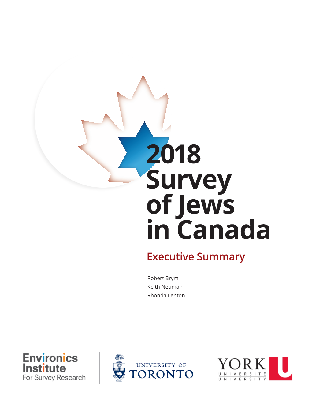 2018 Survey of Jews in Canada Executive Summary