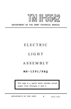 Electric Light Assembly Mx-1291/Paq