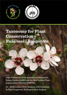 Taxonomy for Plant Conservation – Ruia Mai I Rangiātea