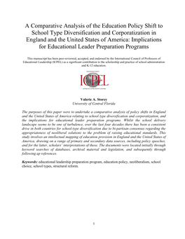 A Comparative Analysis of the Education Policy Shift to School